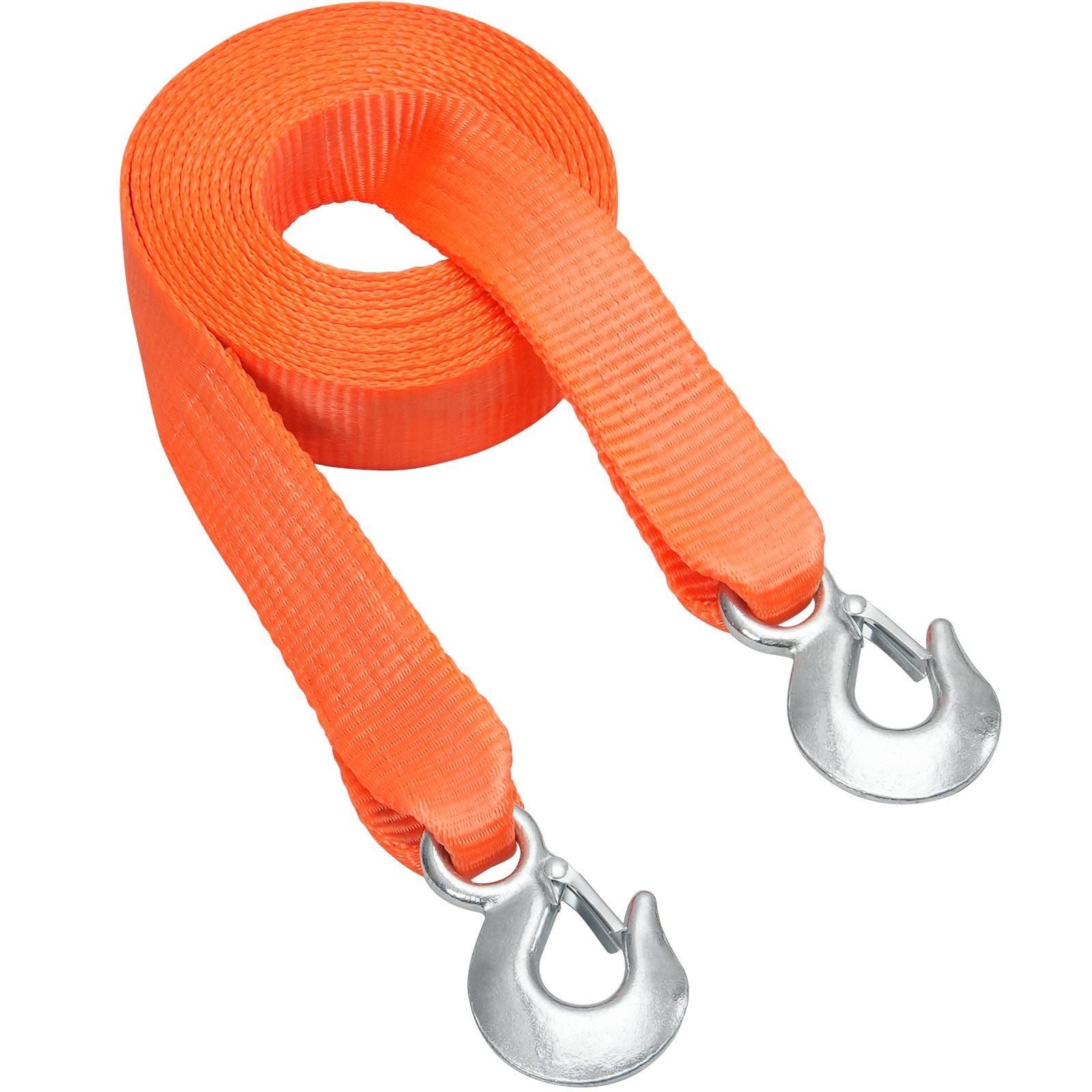 VEVOR ATV Car Tow Strap with Hooks 2''x20' 17000 lbs, Tow Straps with Safety Hooks, Car Heavy Duty Recovery Rope for Trucks Vehi