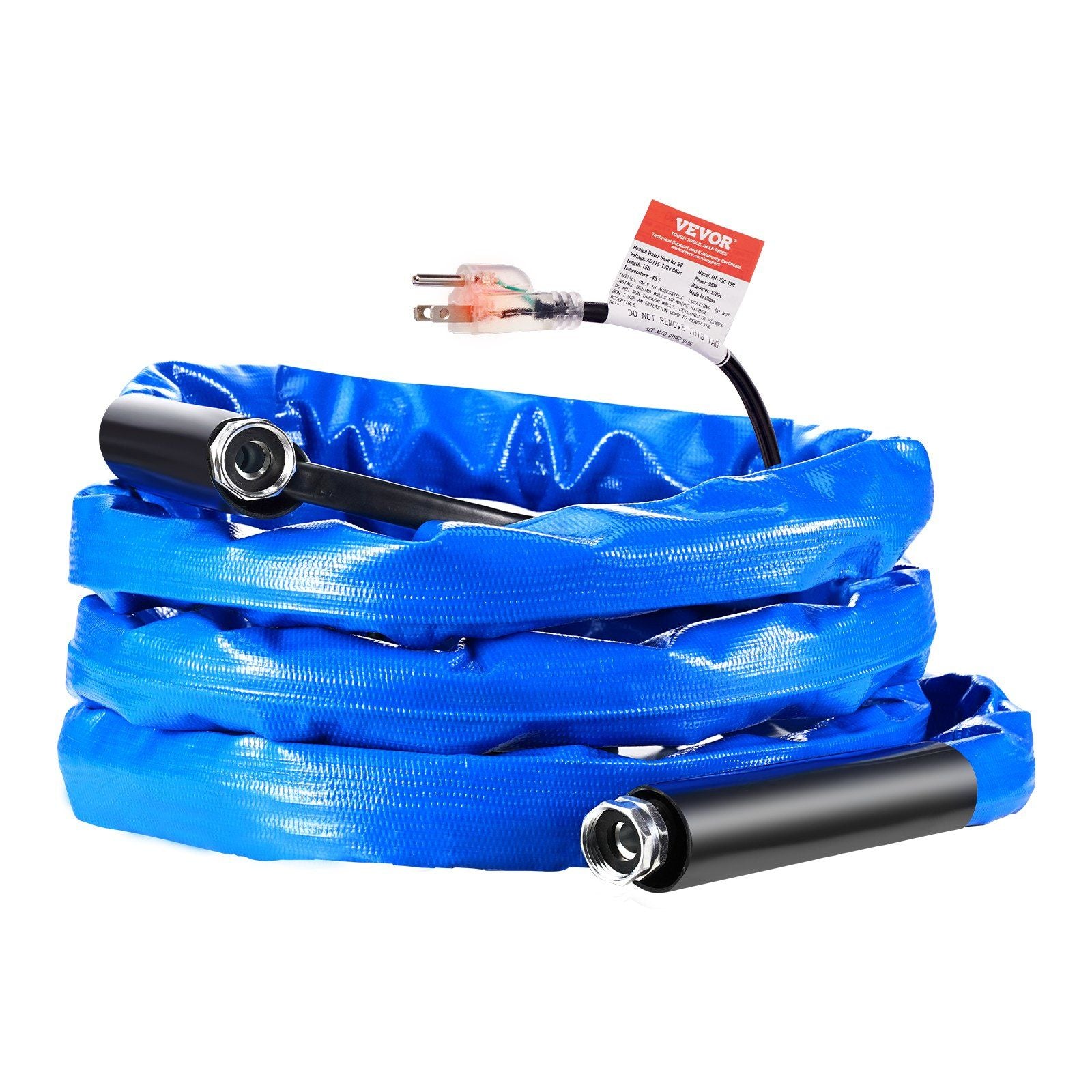 VEVOR 15ft Heated Water Hose for RV -45F Antifreeze Heated Drinking Water Hose