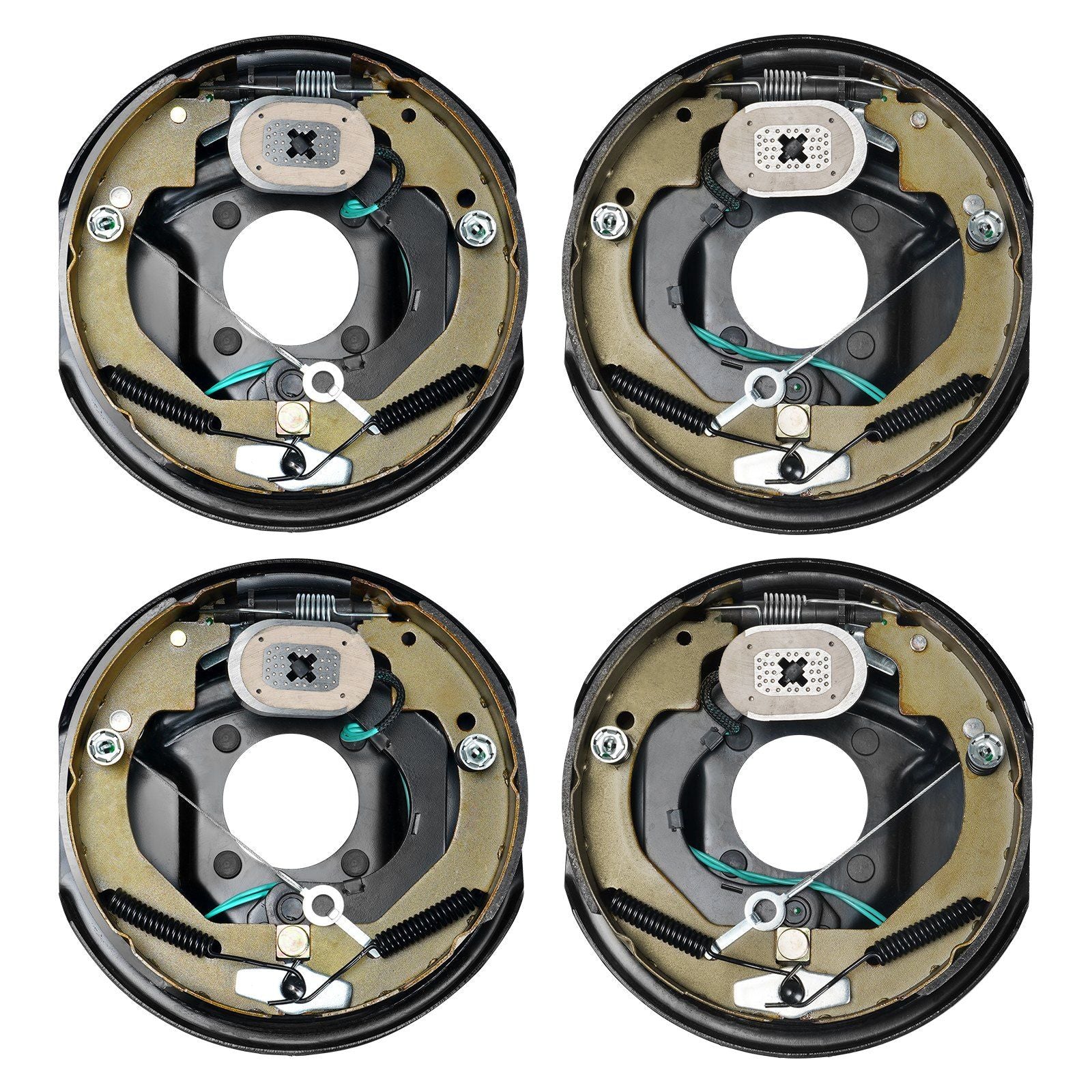 VEVOR Electric Trailer Brake Assembly, 10'' x 2-1/4'', 2 Pairs Self-Adjusting Electric Brakes Kit for 3500 lbs Axle, 4-Hole Moun