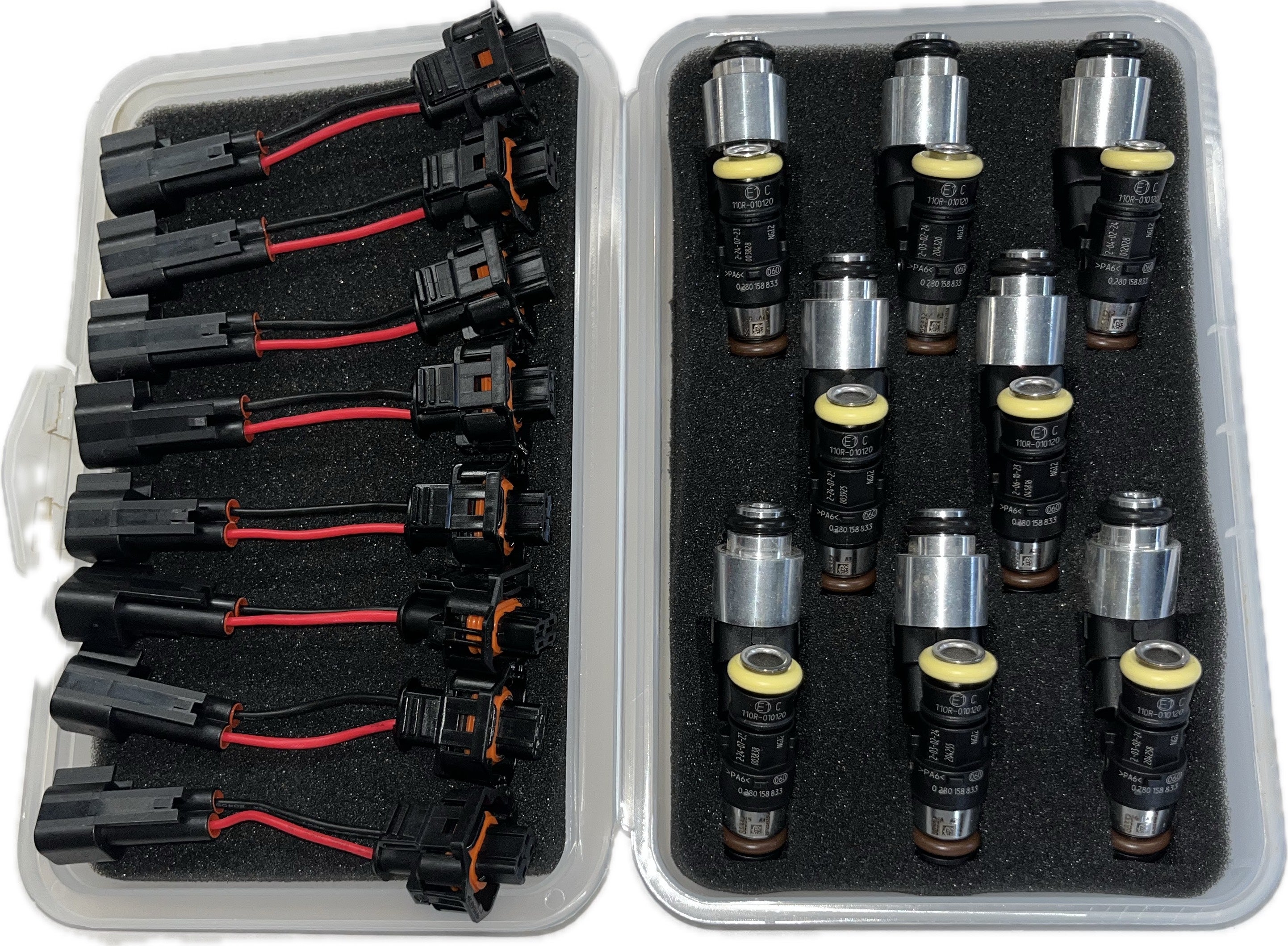 HPI Injectors Set of 8 LQ4 / LQ9 / 4.8 / 5.3 / 6.0 Delphi Shorty Multec High Impedance Fuel Injectors