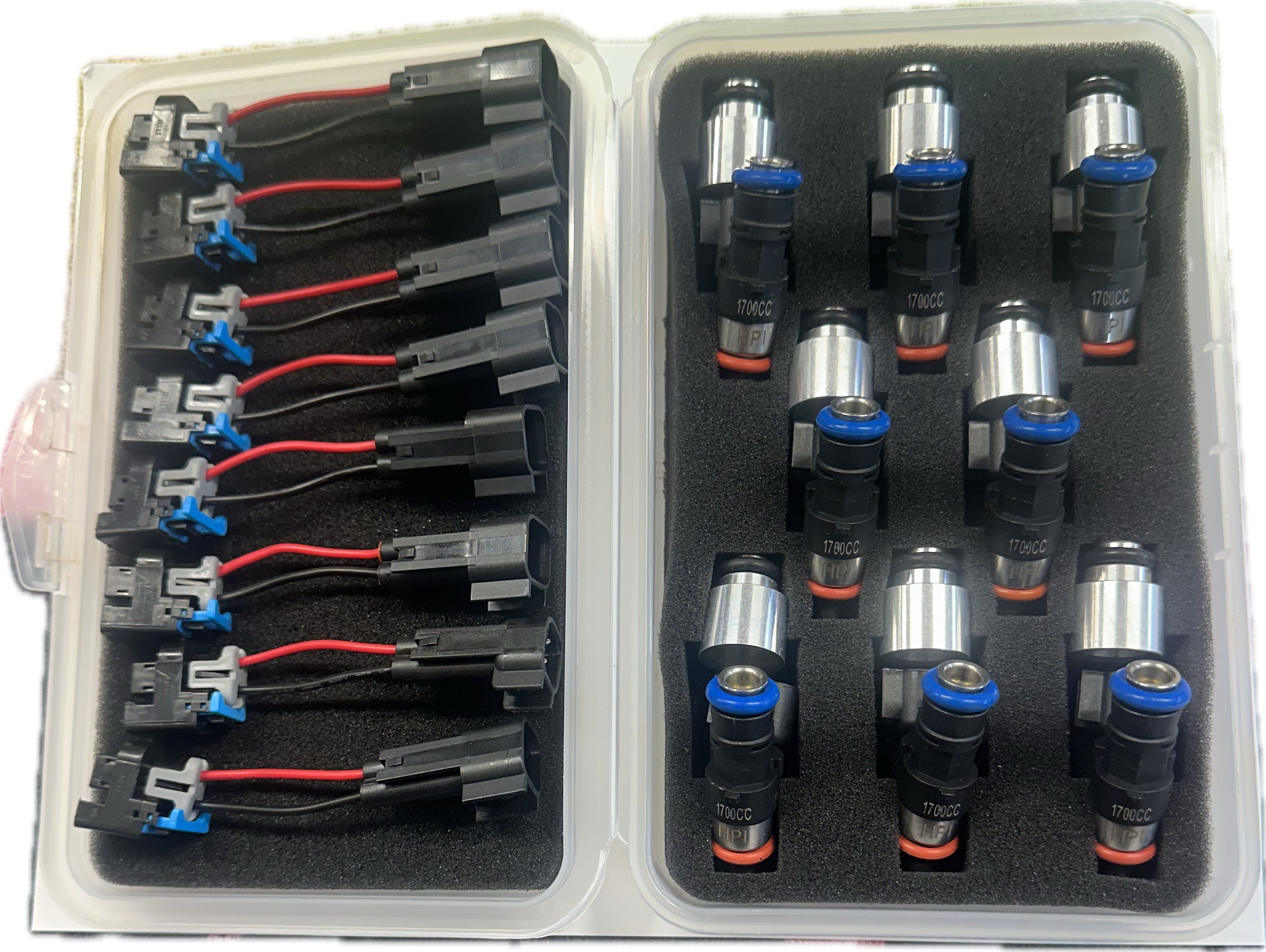 HPI Injectors Set of 8 LQ4 / LQ9 / 4.8 / 5.3 / 6.0 Delphi Shorty Multec High Impedance Fuel Injectors