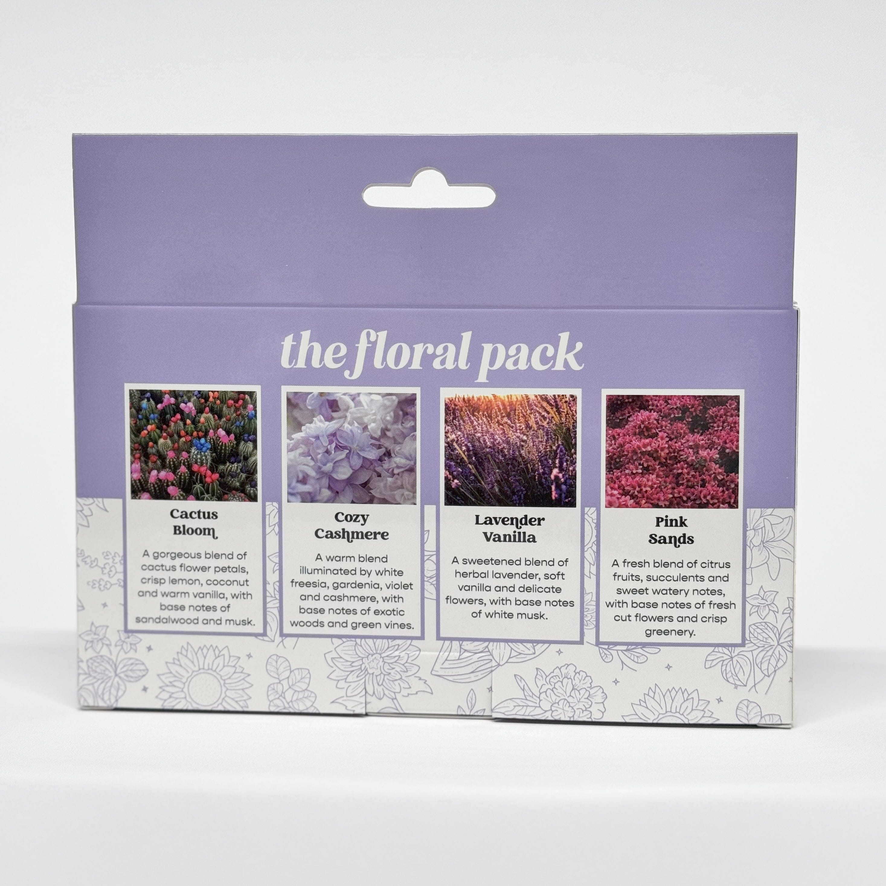 Floral 4 Pack Scented Car Fresheners Bundle