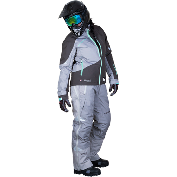 Motorfist Women's Empress Snowmobile Jacket MOTOFIST 20924-3411 gray/stealth/cockatoo Small