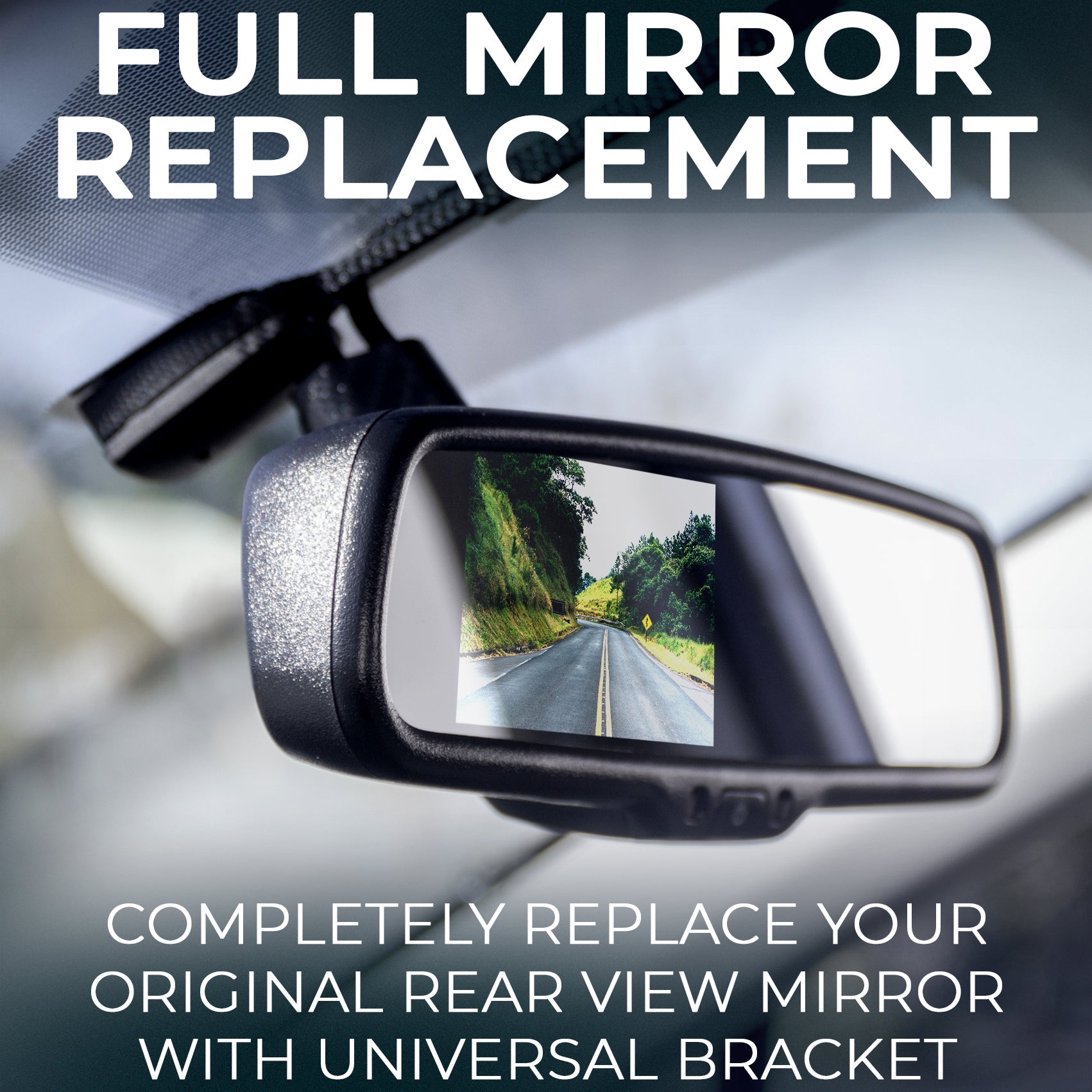 Master Tailgaters 10.5" Rear View Mirror with 4.3" LCD Screen and Wireless Transmitter | Rearview Universal Fit | Auto Adjusting Brightness LCD | Anti Glare | Full Mirror Replacement