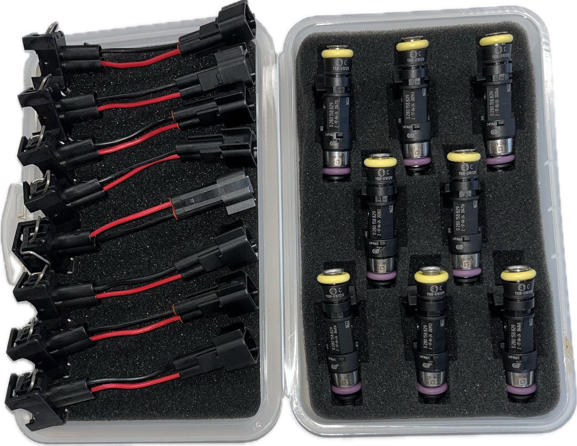 Fuel Injectors: Set of 8 LS2 High Impedance HPI Injectors
