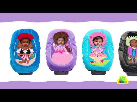 Car Seat Cuties, Baby Car Seat Cover, Stretchy Universal Fit Infant Car Seat Carrier Cover for Baby Boys and Girls, Soft & Warm Baby Blanket Style Car Seat Cover, Infant Costume