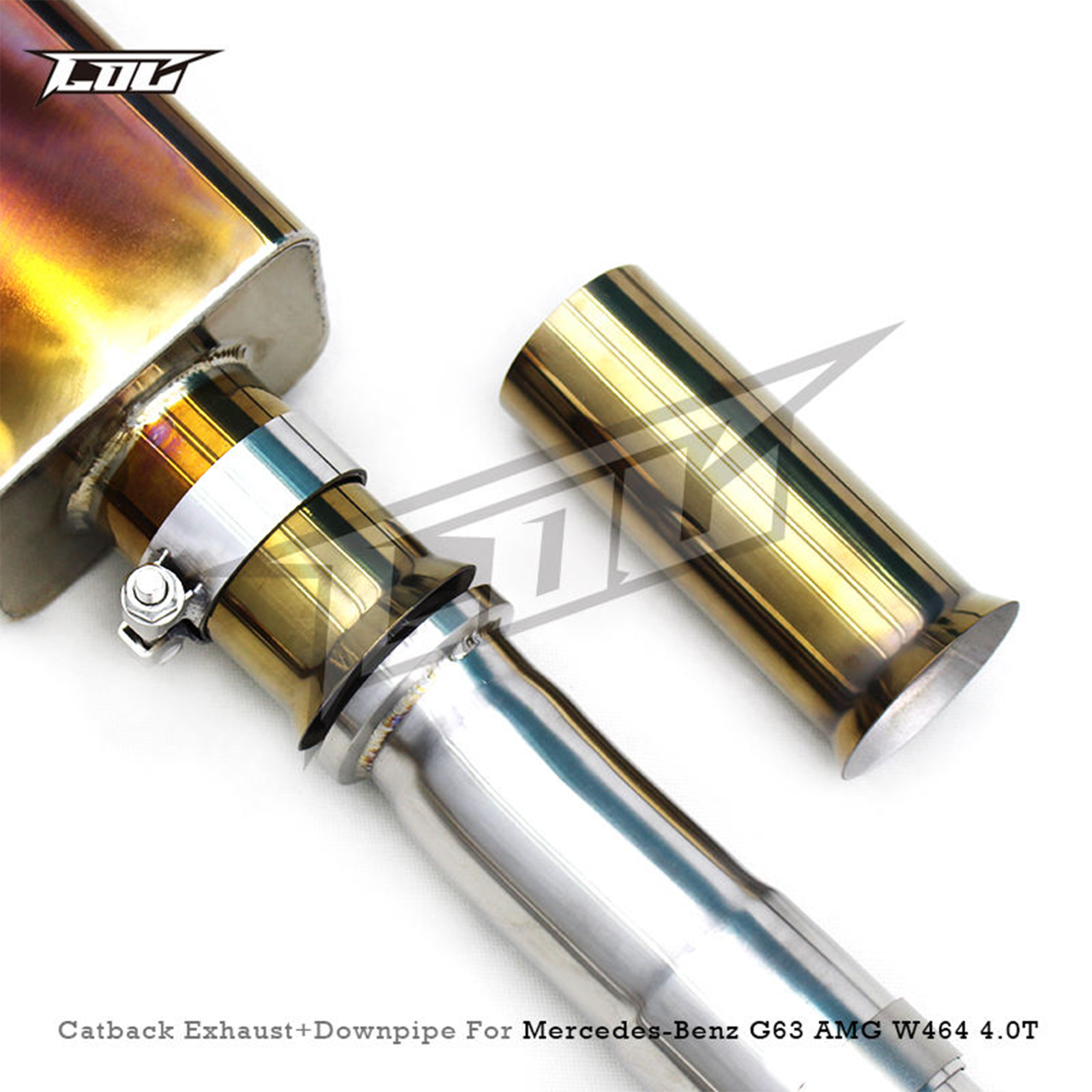 Titanium Catback Exhaust System Downpipes for Mercedes Benz G500 G550 W463