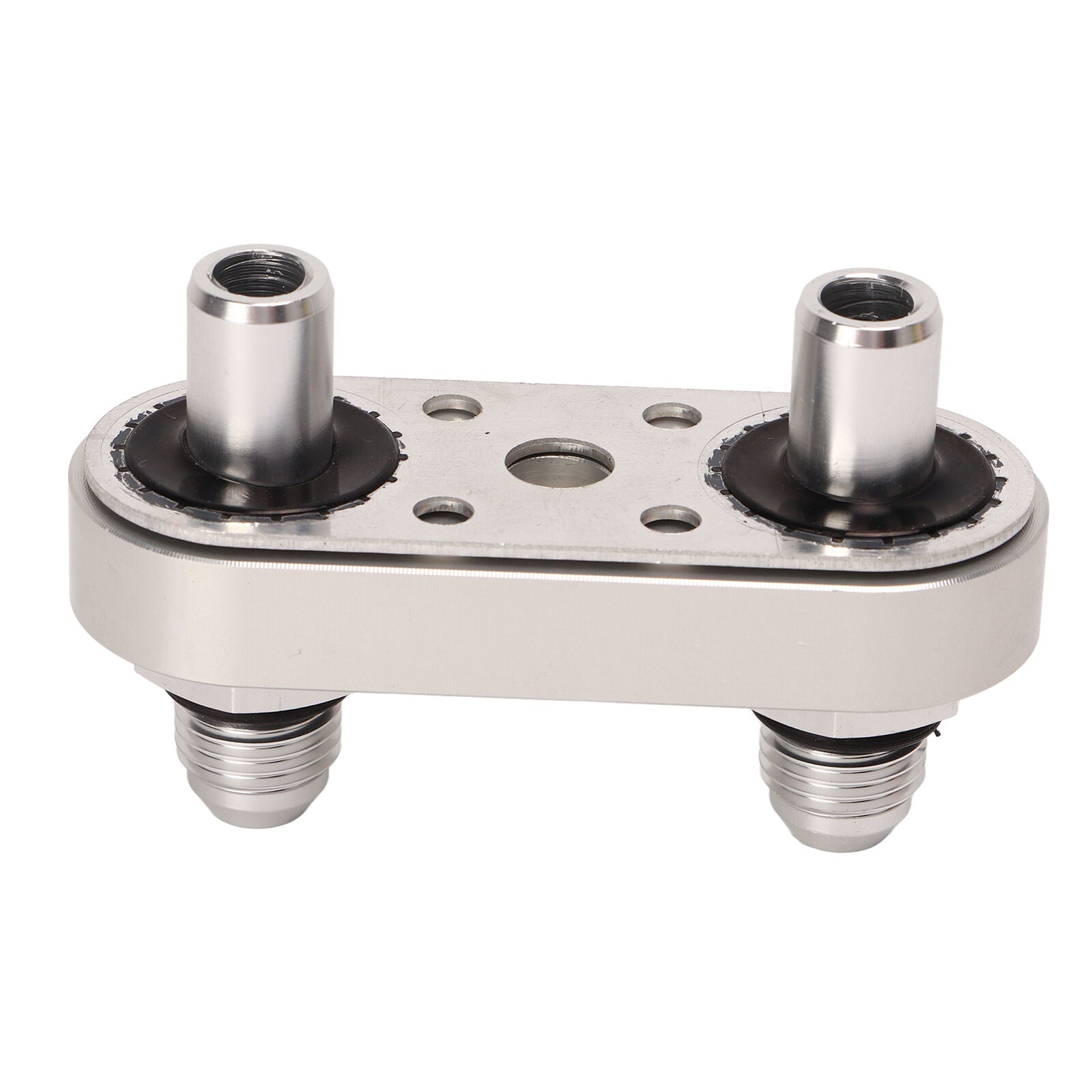 Transmission Cooler Line Adapter Plate with Gasket and 6AN Fittings Compatible with 6L80E 6L90E 8L90E Oil Seal Line Connector for Braided Hose Set