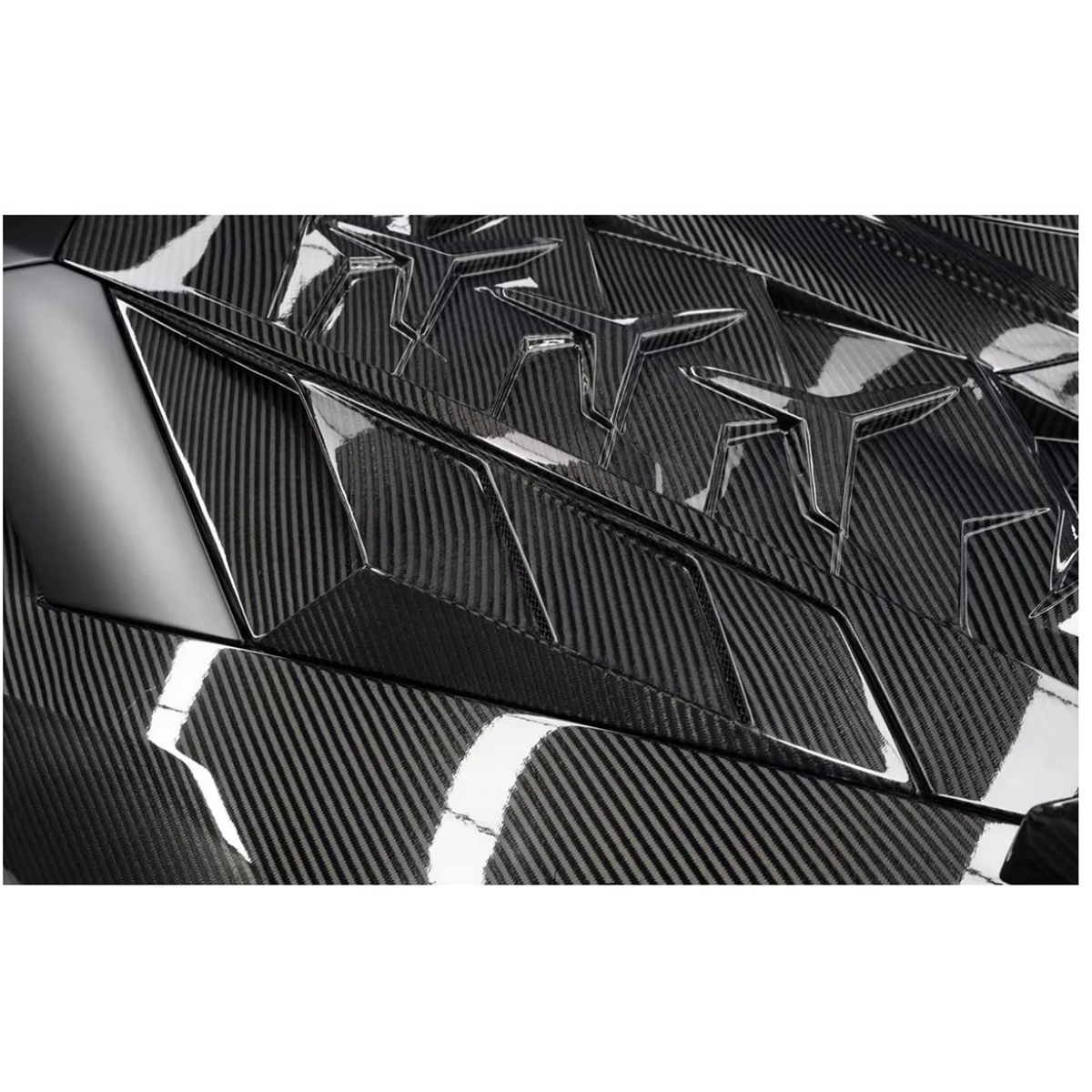 SVY Style Dry Carbon Fiber Rear Side Air Intake Panels for Lamborghini Aventador