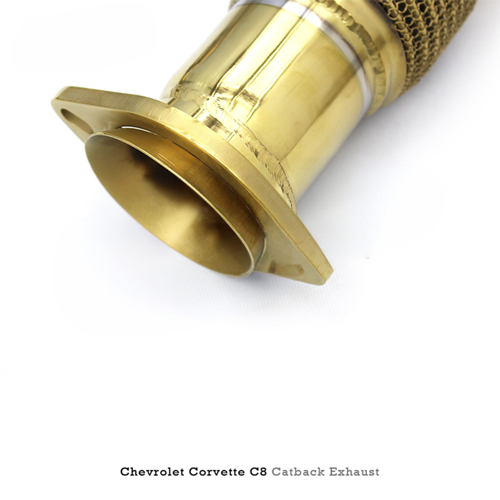 Valved Gold Plated Catback Exhaust Carbon Fiber Tips for Corvette C8