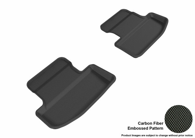 U Ace L1FR08521509 3D Maxpider Second Row Custom Fit Kagu Black Floor Mat for 2015-2016 Ford Mus G Models