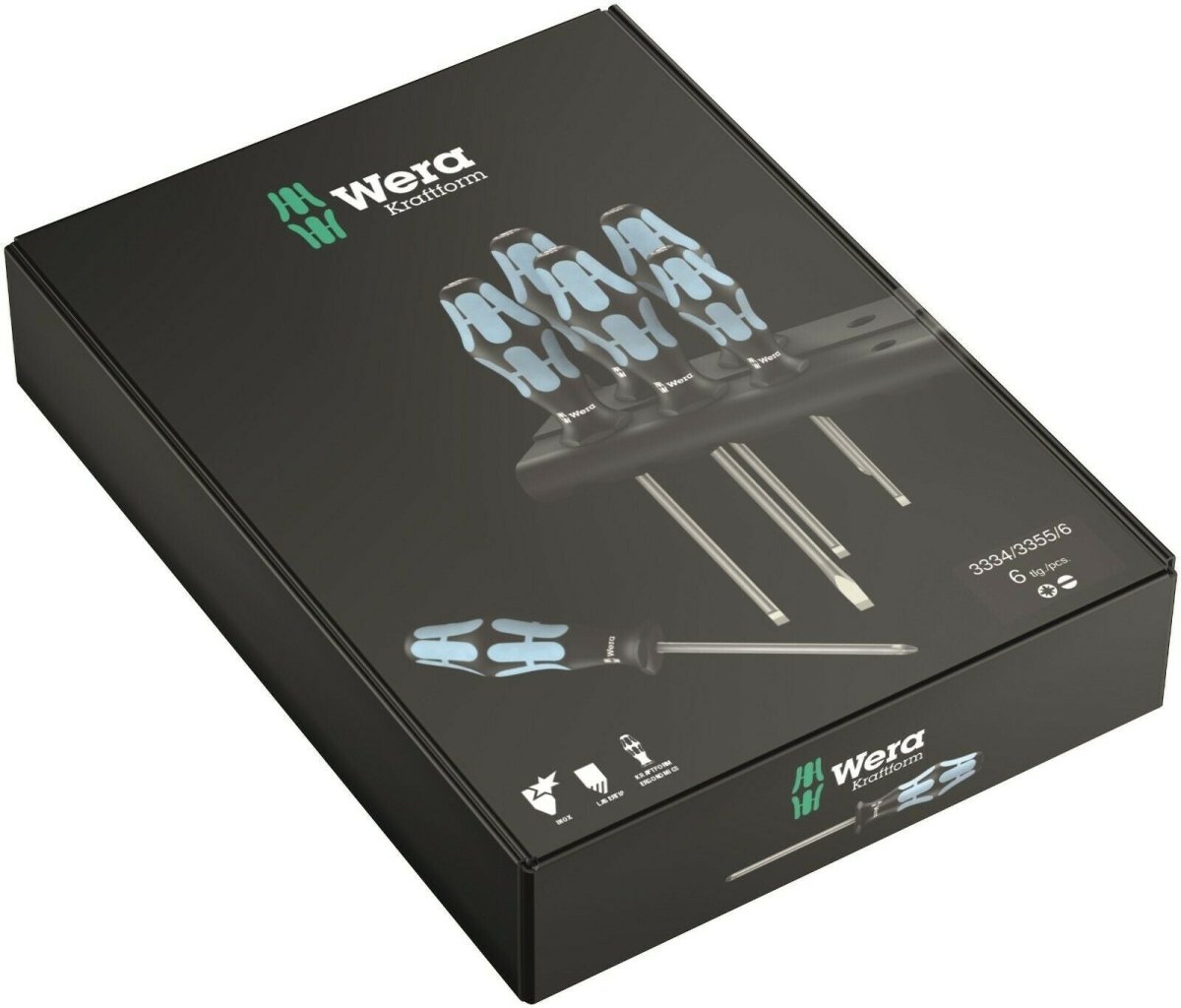 Wera 3334/3355/6 Stainless Steel Screwdriver Set 6 Piece 05032061001