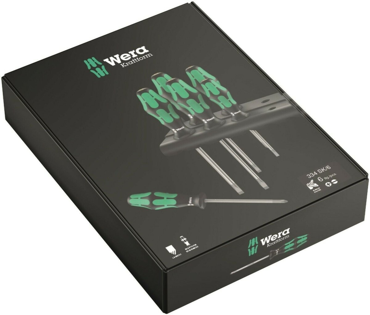 Wera 334 SK/6 Kraftform Plus Lasertip Screwdriver Set 05007680001
