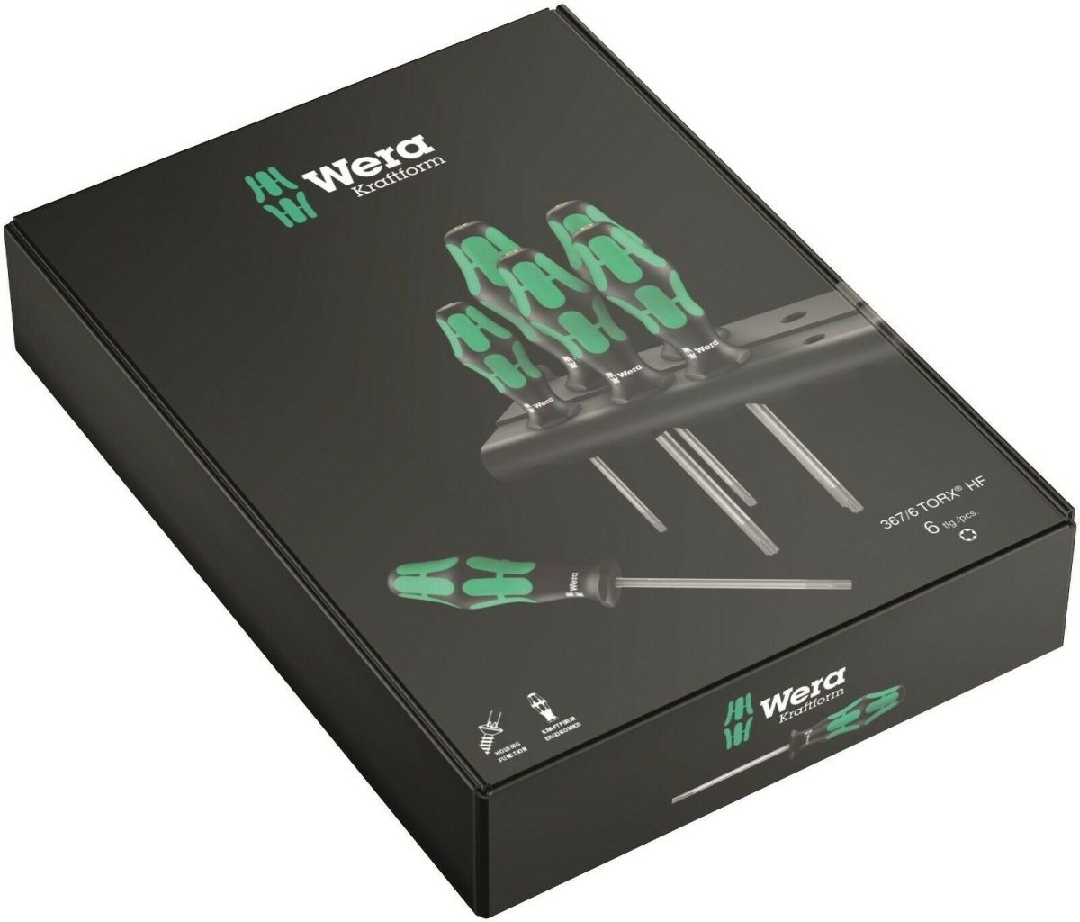 Wera 367/6 HF Kraftform Plus TORX® Screwdriver Set With Rack 6 Piece 05028059001