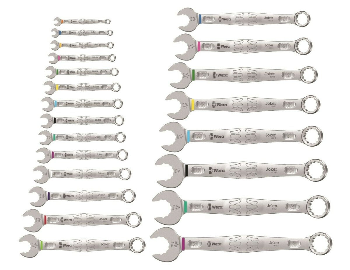 Wera 6003 Joker 22 Set 1 Combination Wrench Set 22 Piece Metric 05020232001