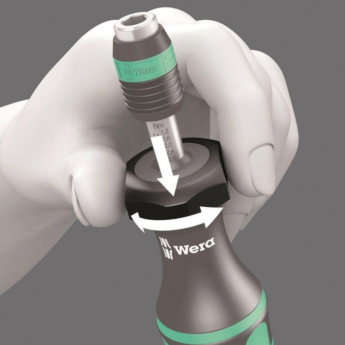 Wera 7400 Adjustable Torque Screwdriver 2.5 - 11.5 in. lbs. 1/4" 05074710001