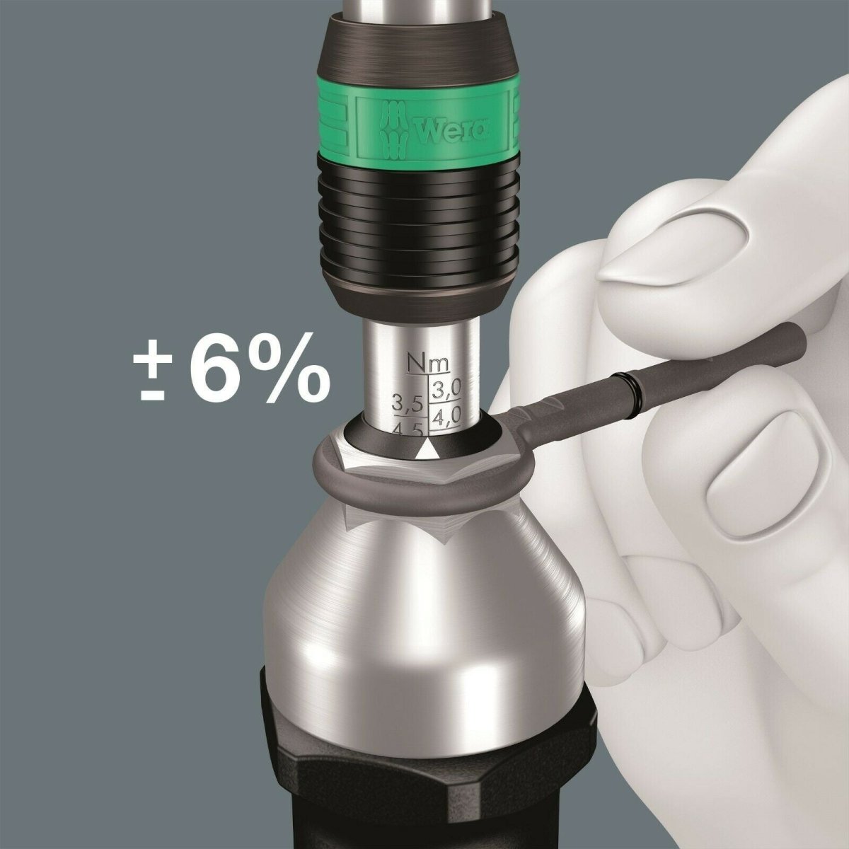 Wera 7443 Adjustable Pistol Grip Torque Screwdriver 4 - 8.8 Nm 1/4" 05074705001