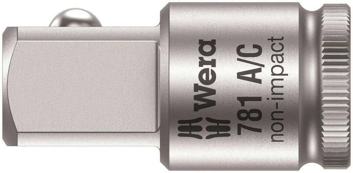 Wera 781 A/C Socket Wrench Adapter 1/4" to 1/2" Drive 05042671001