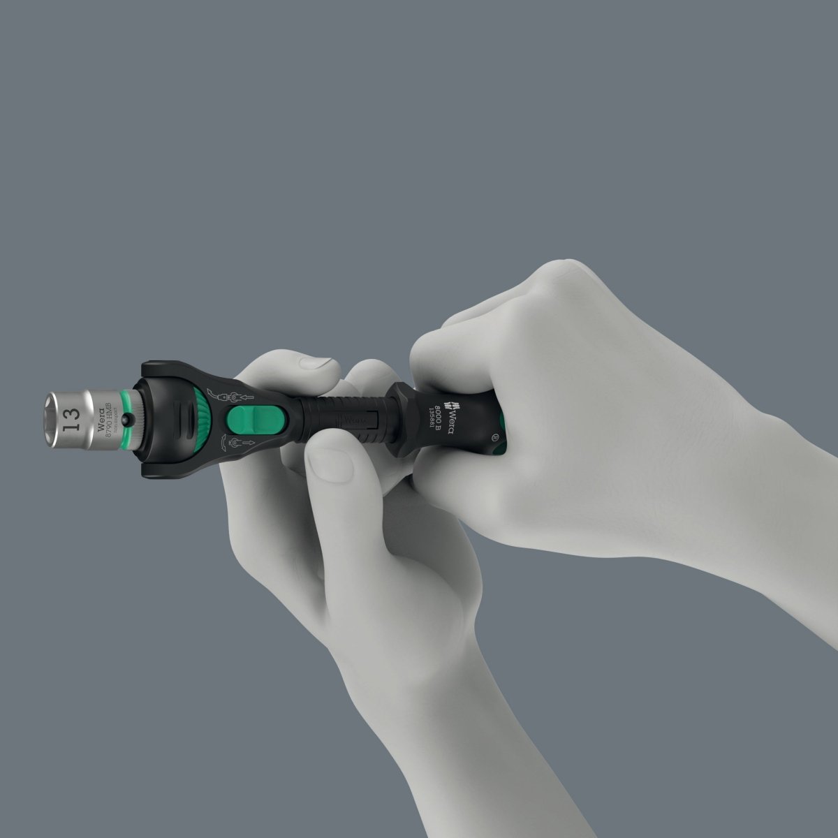Wera 8000 B Black Edition Zyklop Speed Ratchet Wrench 3/8" Drive 05135881001