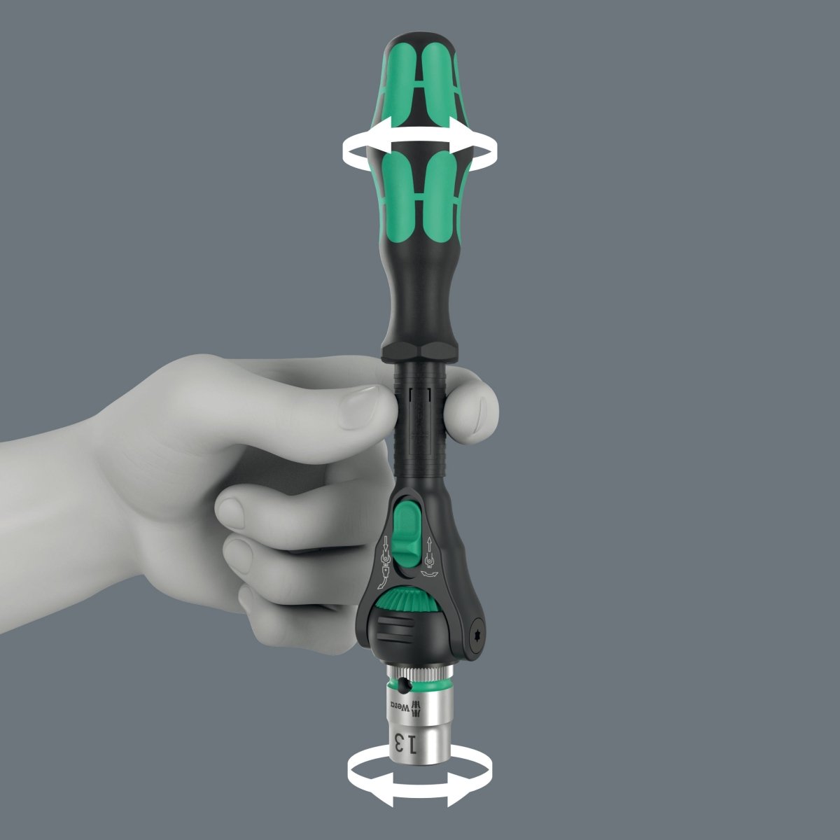 Wera 8000 C Black Edition Zyklop Speed Ratchet Wrench 1/2" Drive 05135882001