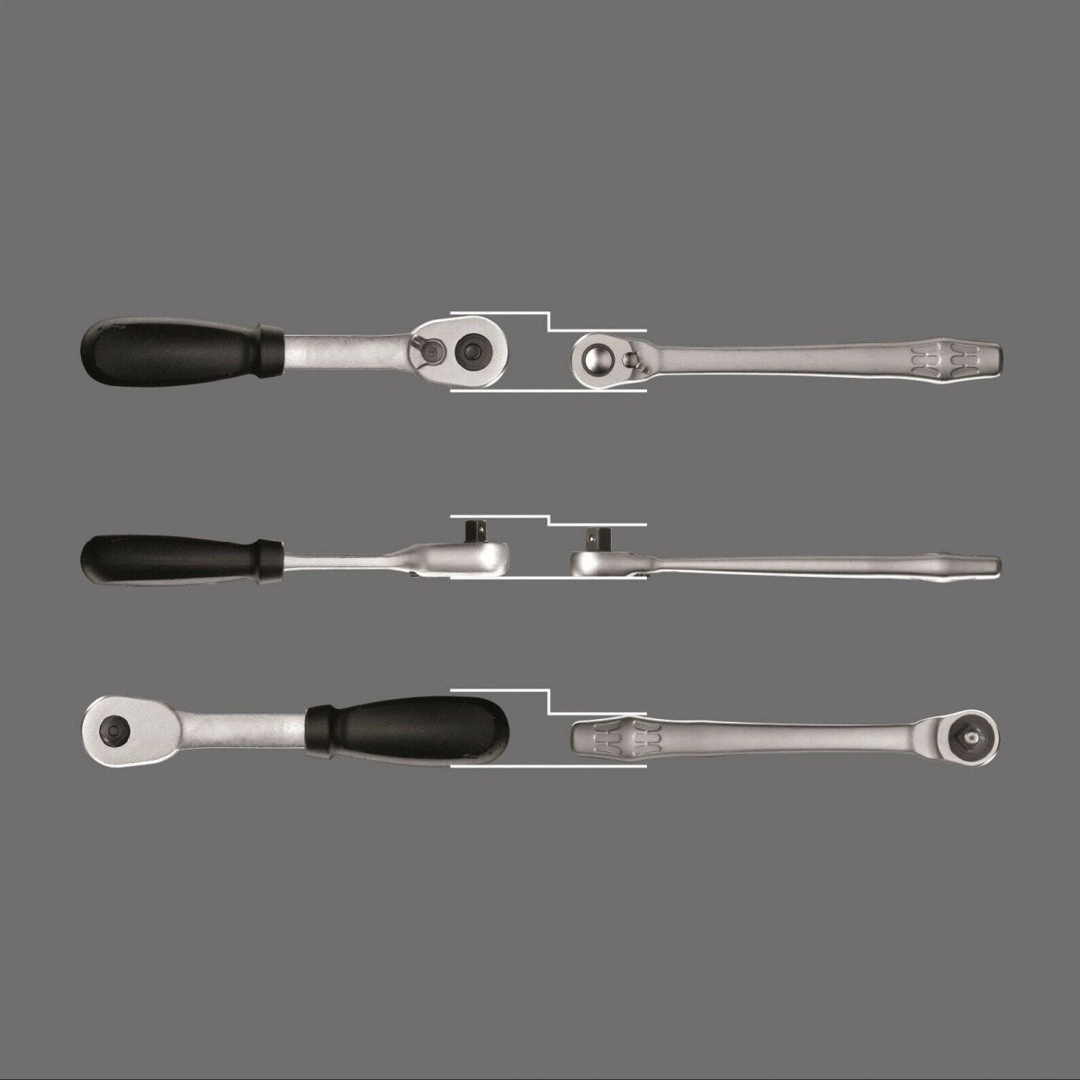 Wera 8100 SB 8 Zyklop Metal Switch Ratchet Set 3/8" Drive Metric 05004048001