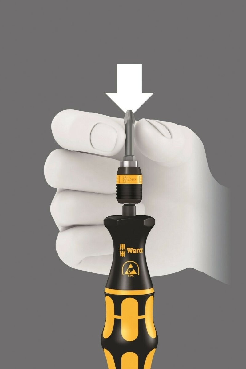Wera 813 R ESD Kraftform Kompakt Screwdriver With Rapidaptor Chuck 05051273001