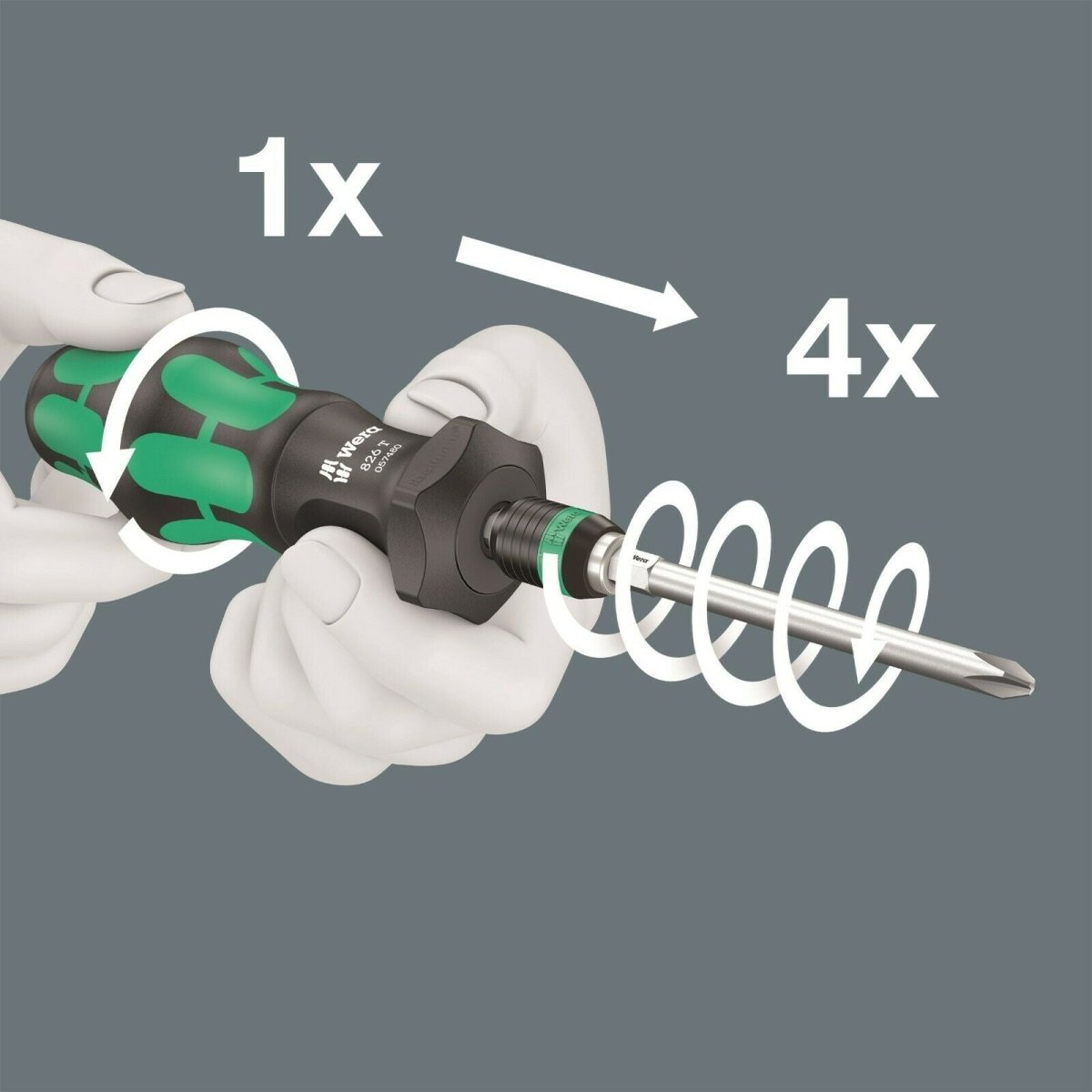 Wera 826 T Kraftform Kompakt Turbo 1 Screwdriver Set 19 Piece SAE 05057483001