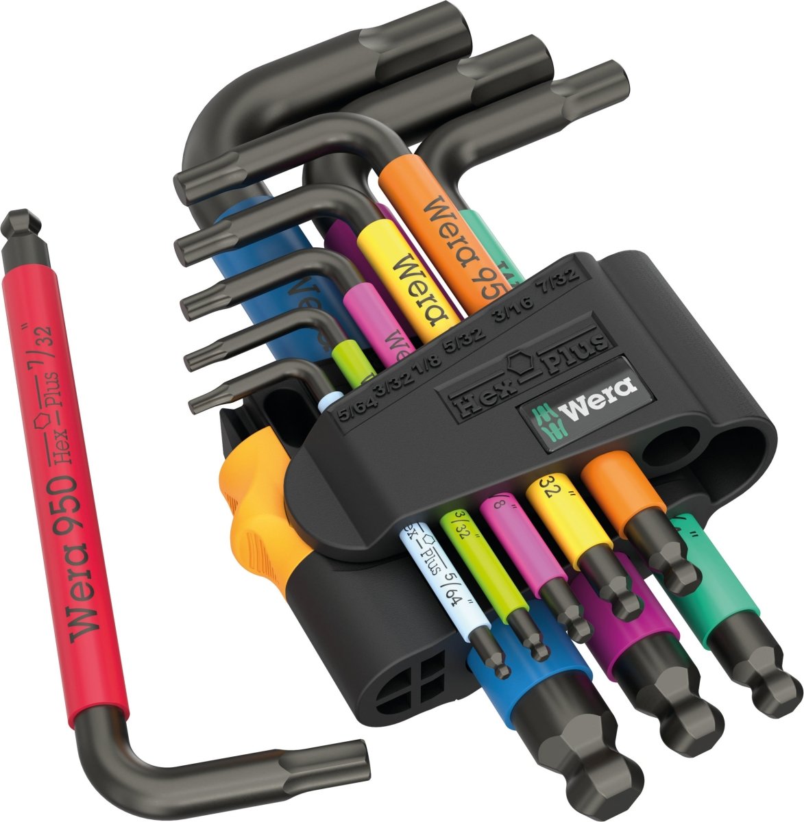 Wera 950/9 Hex-Plus Multicolor 3 L-Key Set SAE 9 Pieces 05022641001