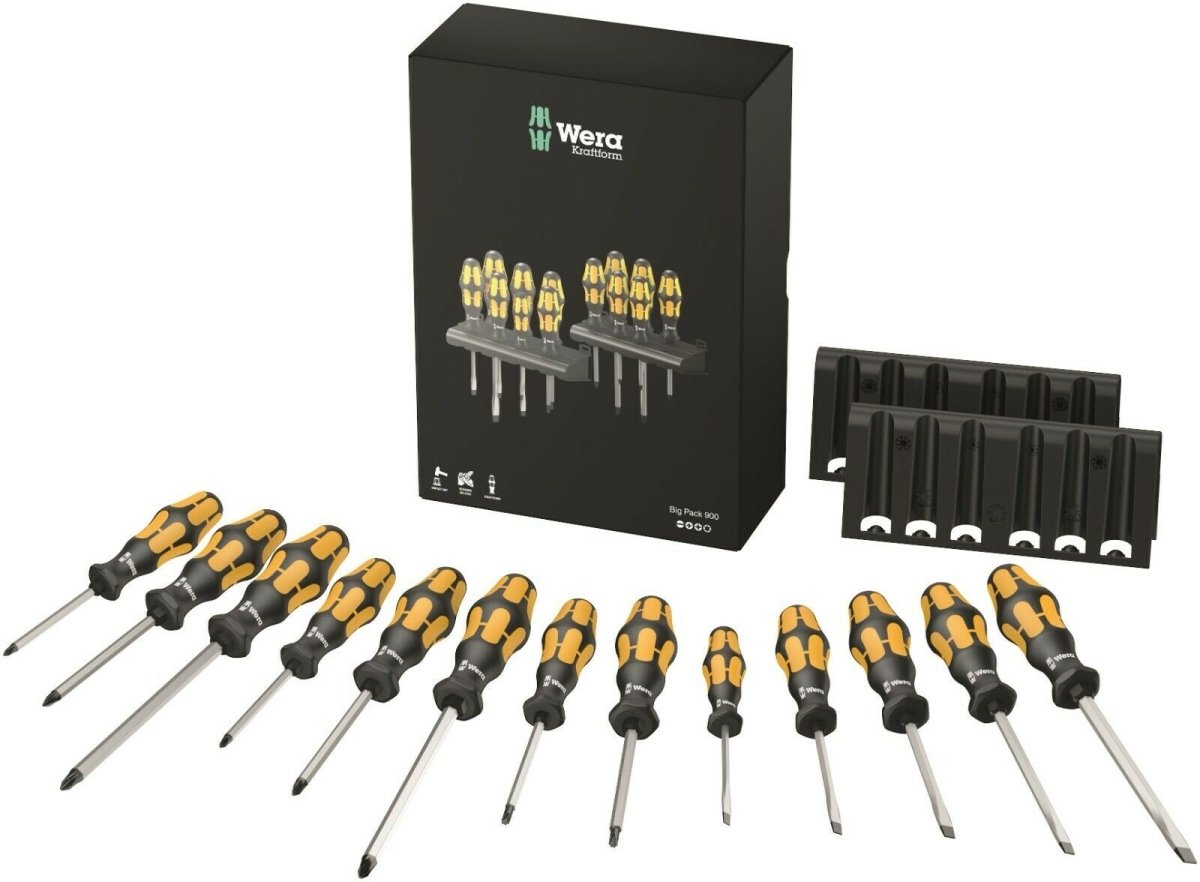 Wera Kraftform Big Pack 900 Chiseldriver Screwdriver Set 15 Pieces 05133285001